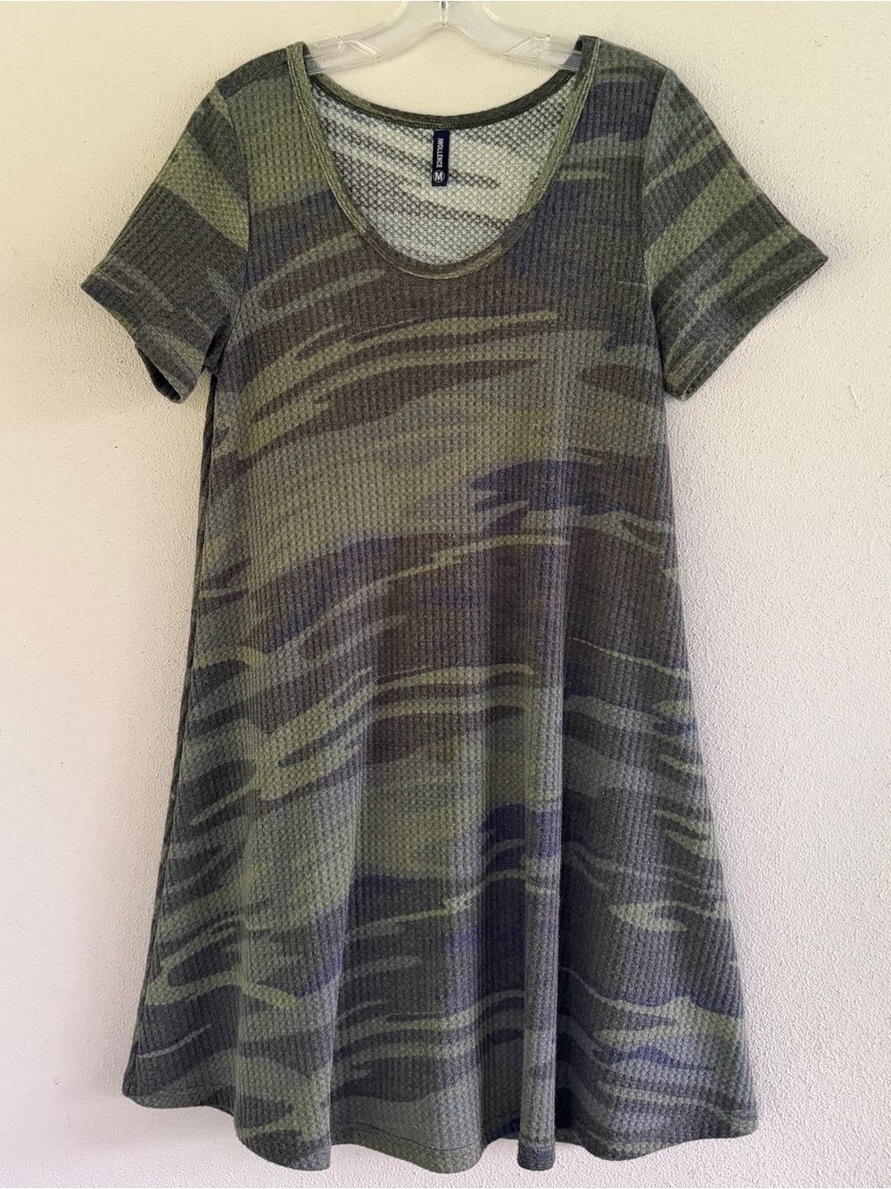 Women's Camo Scoop Neck Swing Dress